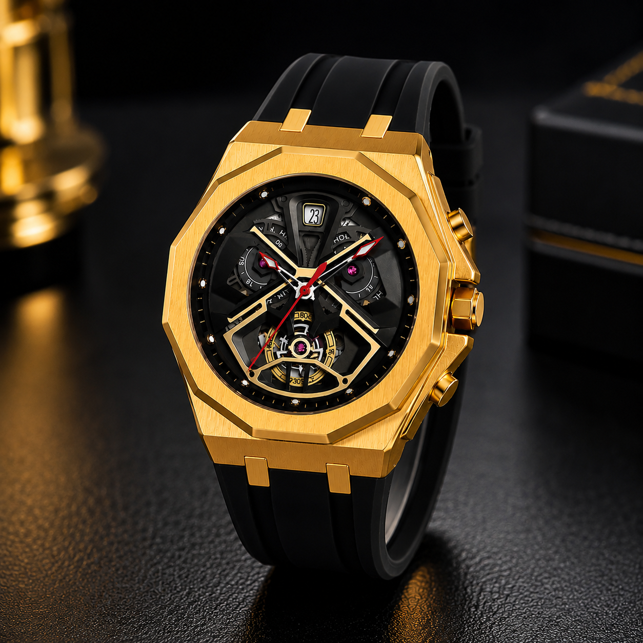 SKMEI™ Prestige Imperial Gold Luxury Timepiece A Masterpiece of Precision, Elegance & Unrivaled Craftsmanship