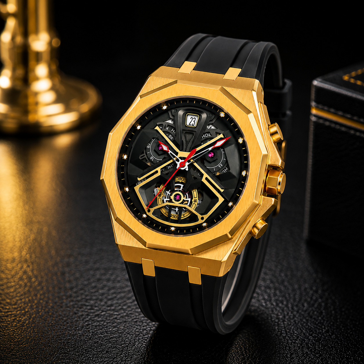 SKMEI™ Prestige Imperial Gold Luxury Timepiece A Masterpiece of Precision, Elegance & Unrivaled Craftsmanship
